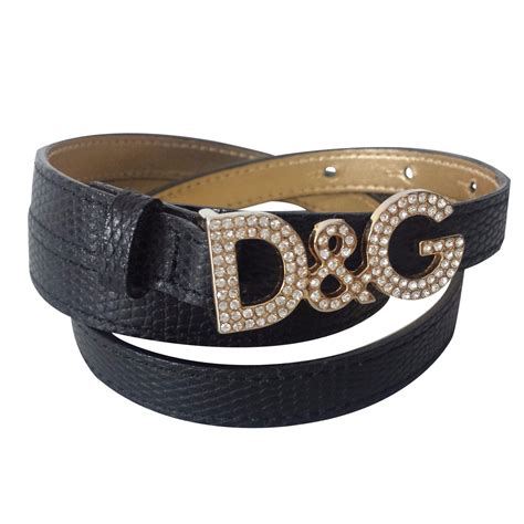 Ceinture en cuir en noir – Dolce Gabbana .